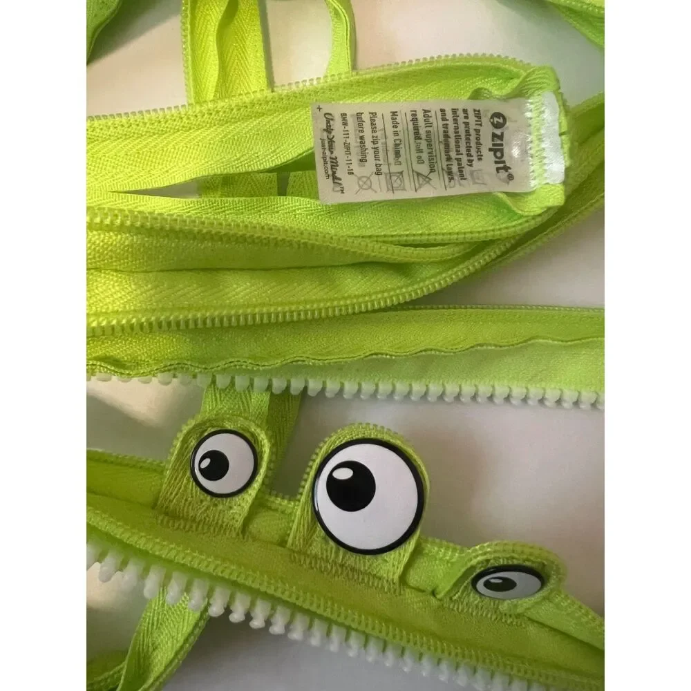 ZIPIT Monster Big Pencil Case, Lime - Jumbo Pencil/Pen/Art Holder